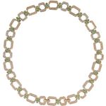 Grace Kelly Collection Simulated Peridot Hex Necklace Gold Photo 3