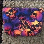 Skull Halloween 80’s Zipper Makeup Bag New Photo 4