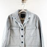 Sanctuary  Fisher Car Long Sleeve Buttoned Chest Pocket Oversized Coat Gray Small Photo 6