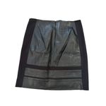 White House | Black Market WHBM Black Faux Leather Pencil Skirt Size 00 Photo 4