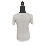 Athleta gray striped short sleeve women's top size S with pocket Photo 3