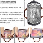 Lunch Bag Women Insulated Lunch Box Wide-Open Lunch Tote Bag Large Drinks Holder Durable Nylon Thermal Snacks Organizer for Men Adults Work Picnic Hiking Beach Fishing,Grey Photo 5