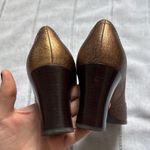 Franco Sarto Metallic Bronze Loafers with Blocked Heel Photo 4