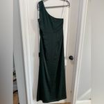 Lulus  Dreaming of Elegance NWT‎ size Large Emerald Satin One-Shoulder Maxi Dress Photo 14