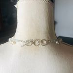 Sterling Silver Handcrafted genuine pearl aquamarine stone toggle clasp necklace Photo 5