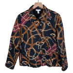 Charter Club Vintage 90s Y2K Equestrian Cotton Quilted Jacket Size Large Horse Photo 0