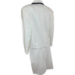 Vintage Russ Womens 2 Piece Blazer Skirt Set White Navy Sie 14 Business Casual Photo 11