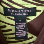 Robbie Bee Signature by  Y2K Tank Dress with Beads in Green & Brown Print Size 14 Photo 4