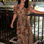 ZARA  maxi dress snake animal print mesh ruffled boho western casual summer Photo 12