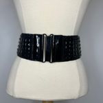BCBGMAXAZRIA Womens Y2K  Elastic Waist Belt Black Shiny S/M Photo 1