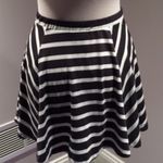 Dark Gray and White Striped Skater skirt Photo 2