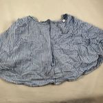 MD Blue White Cotton Stripe Mini A Line Skirt Size M Photo 1