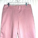 Joe Benbasset  Juniors Light Pink Textured Stripe Cropped Dress Pants Size 11 Photo 2