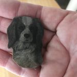 Cavalier King Charles Dog Pin Brooch Handmade VTG Photo 1