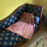 Guy Laroche Vintage Cotton Striped Front Slit Skirt Photo 3