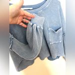 Altar'd State Altar’d State Willow Thermal Top - Blue - XS - EUC Photo 2