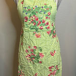 Vintage April Cornell 100% cotton apron women’s one size fits most Green Photo 0