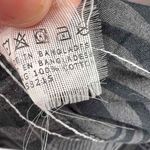 Peau De Loup x Wildfang Gray Black Striped Contrast Stitching Button Up Women XS Photo 5