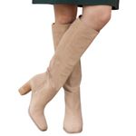 Sam Edelman Knee High Olly Leather Suede Boots Size 7.5 Tan Block Heel NEW Photo 6