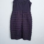 Marina Black Bead and Fringe Gatsby Mini Dress Gold Size 6 Photo 9