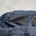 L.L. Bean Classic Fit Navy Trousers Women's 14 100% Cotton Hidden Stretch Sides Blue Photo 4