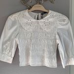 ZARA White Broderie Anglaise Blouse Photo 0