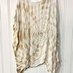 Elan Kamono Cream Tie Dye Spiral Oversized Lightweight Knit Poncho Cover Up OS Photo 3