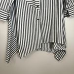 Soft Surroundings  Standout Shirt Cotton Blend Striped Button Front Tunic Top Lg Photo 2