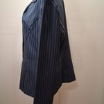 NWOT Periwinkle by Barlow Navy Pinstripe Blazer Black Size 14 Photo 5