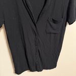 SKIMS Black Rib Lounge Shirt Pajama Top- Size XS Photo 3