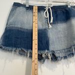Aerie Two-Tone Blue Patchwork Jean Shorts Sz. L Photo 3