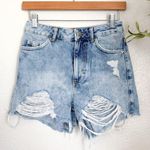 Topshop  Distressed Mom Denim Shorts 2 Photo 0