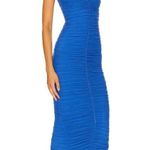 Nookie Zen Bodycon Ruched Midi Dress Periwinkle Blue Purple Womens Size Medium Photo 1