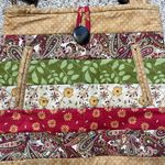 Unbranded Crossbody Quilted Adjustable Wide Strap Bag Purse Green Red Yellow Photo 5