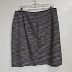 Calvin Klein  Black Zip Back Lined Faux Leather Trim Mini Pencil Skirt Sz 12 Photo 7