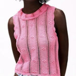 ZARA Pink Crochet Blouse Photo 0