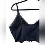 H&M Lace Trim V-Neck Ribbed Tank Size 2XL Black Photo 5