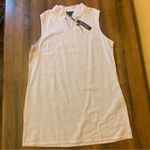 Charlie Paige  Dress XL Pink White Stripe Mini Sleeveless 100% Cotton Side Zip Photo 0