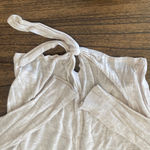 Madewell  Cream Lightweight Long Sleeve Top with front tie detail size Large Photo 2