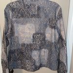 Rebecca Malone  blue color block jacket with pink paisley-like embroidered detail Photo 7