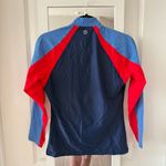 Tory Sport Geo Print Long Sleeve Half Zip Rashguard Top Navy Red Blue Size L Size L Photo 3
