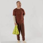 Baggu Yellow Happy Baby  Reusable Tote Bag - Folds to 4x4” - All Smiles 😃 NWT Photo 2