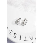 Boutique NEW Women'sā 2 Piece Platinum Plated S925 Starry Diamond Simulant Hoop Earrings Photo 7