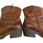 Born Karin Brown Distressed Leather Side Lace Western Ankle Boots, Sz 9 Photo 7