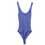 Jonathan Simkhai Irene Rib Jersey U Neck Bodysuit in Cornflower Blue Size M Photo 6