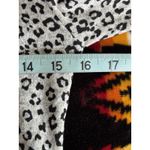 Antistar  Gray/Black Cheetah Crop High Neck Sweater Long Sleeve Size M Soft‎ Photo 5