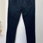 MOTHER Denim MOTHER Looker Ankle Fray Dark Wash Distressed Raw Hem Skinny Leg Jeans Size 25 Photo 4