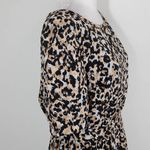 BCBGeneration  Animal Print Lace-Up Back Mini Dress Size 8 Black and Tan Dress Photo 4