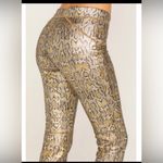 Free People  Rio Gold Python Snakeskin Pull-On Leggings Size S Photo 2