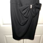 Vintage Black Bustier Cocktail Dress with Rhinestone Bow Size 8 / M Size M Photo 4